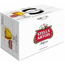 Stella Artois Lager - 15 cans